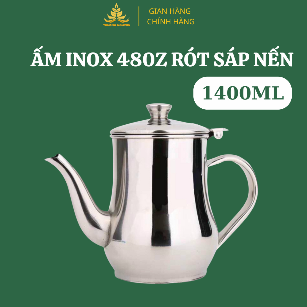 Ấm Inox Đun Sáp Bơ 480OZ 1400ml, Dụng Cụ Làm Nến Tại Nhà | Shopee Việt Nam