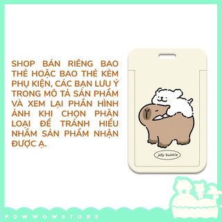 [Sẵn VN] Bao Đựng Thẻ Nhân Viên Dọc Nhựa ABS Phong Cách Nhân Vật Hoạt Hình Chuột Lang Nước Capybara Vui Nhộn Funny