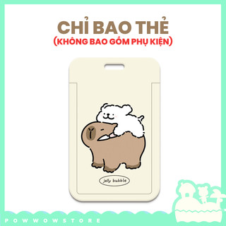 [Sẵn VN] Bao Đựng Thẻ Nhân Viên Dọc Nhựa ABS Phong Cách Nhân Vật Hoạt Hình Chuột Lang Nước Capybara Vui Nhộn Funny
