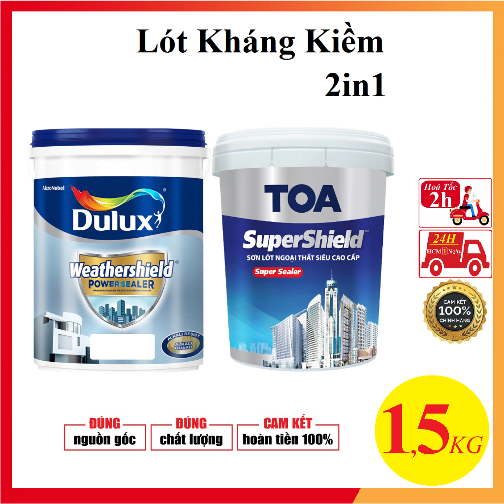 1.5kg Sơn lót chống kiềm nội & ngoại thất - Chống Nứt - Chống Thấm ...