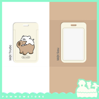 [Sẵn VN] Bao Đựng Thẻ Nhân Viên Dọc Nhựa ABS Phong Cách Nhân Vật Hoạt Hình Chuột Lang Nước Capybara Vui Nhộn Funny