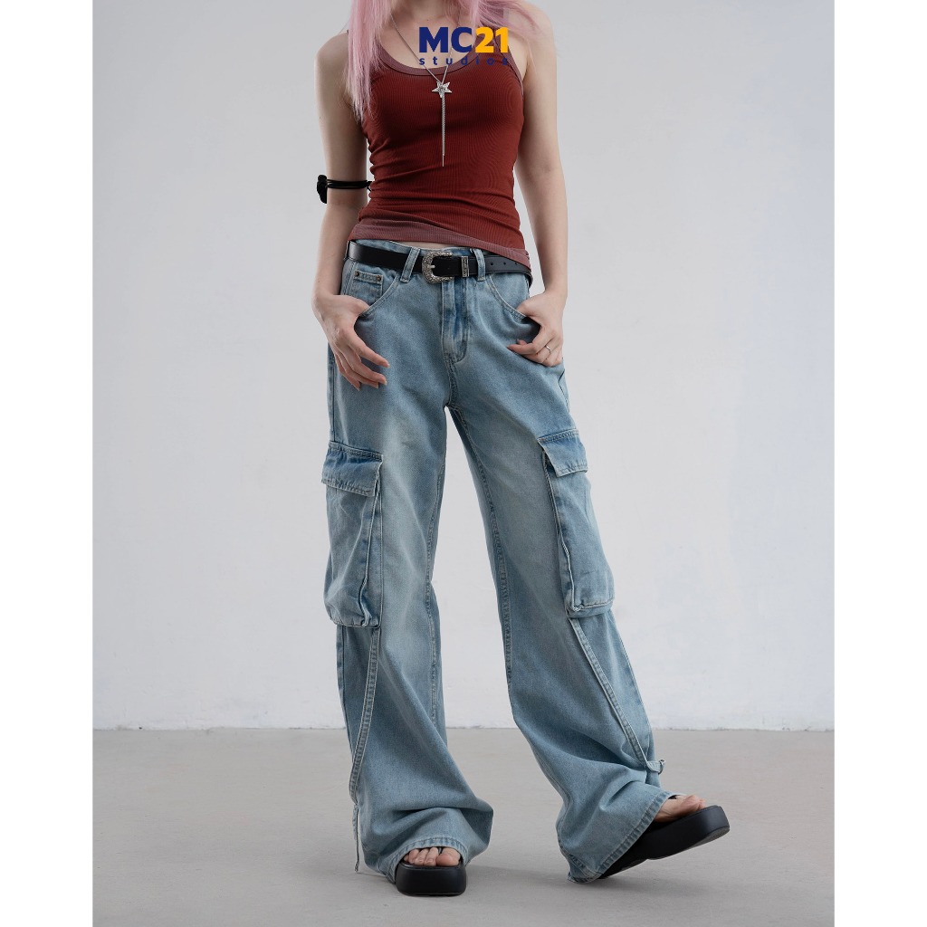 Ảnh Áo 3 lỗ croptop MC21.STUDIOS form ôm Ulzzang Streetwear Hàn Quốc tee nữ phông cổ tròn pull A4122 2