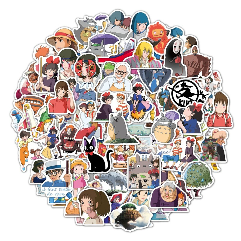 [Sticker Ghibli] Set 100 Sticker Ghibli nhãn dán Ghibi studio anime ...