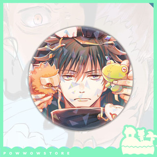 Pin Ghim Huy Hiệu 58mm Chất Liệu Thiếc Không Rỉ Phủ Nhựa Hologram Lấp Lánh Phong Cách Nhân Vật Anime Manga Jujutsu Kaise