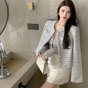 Áo khoác dạ Tweed một màu From dáng chuẩn sang chảnh Hàng Quảng Châu Cao Cấp 2 lớp dày dặn( kèm ảnh thật)- TD013