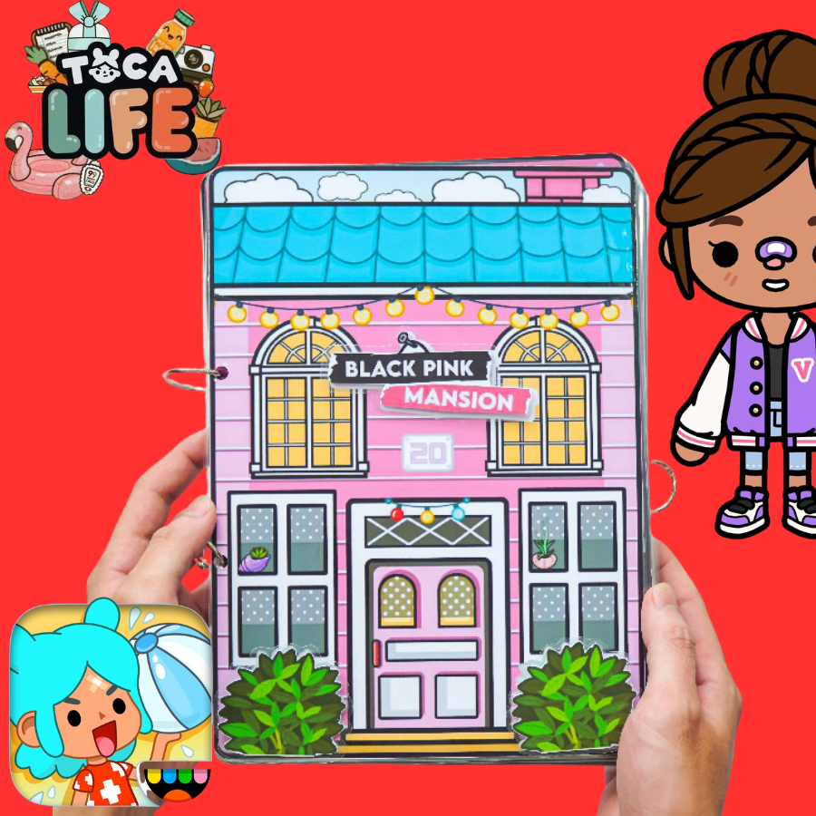 Đồ chơi giấy ngồi nhà búp bê bằng giấy tocaboca life word Blackpink thủ công DIY