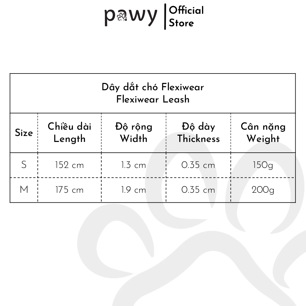 Ảnh Dây Dắt Cho Chó Pawy - Flexiwear - Màu Đỏ - PVC Waterproof Dog Leash 2