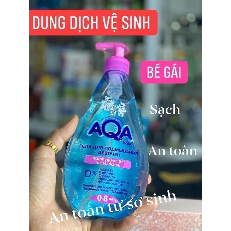 Dung dịch vệ sinh bé gái AQA baby từ 0-8 tuổi