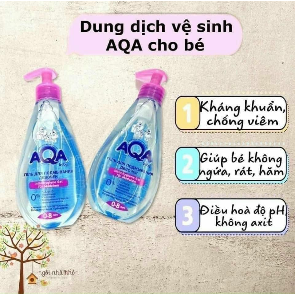 Dung dịch vệ sinh bé gái AQA baby từ 0-8 tuổi