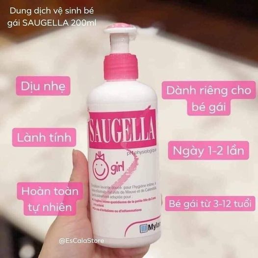 Dung dịch vệ sinh bé gái saugella 200ml