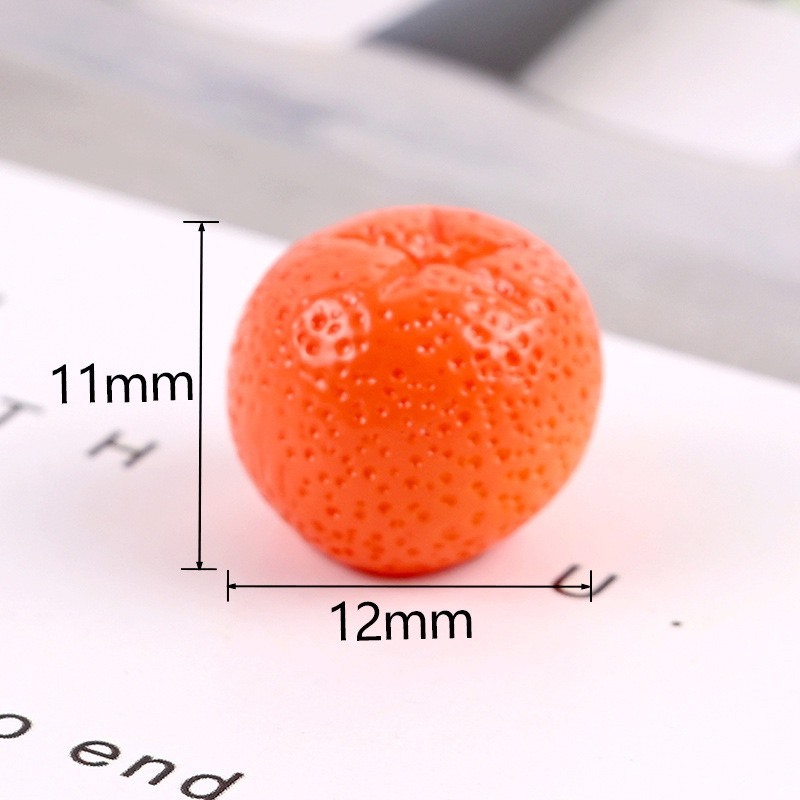 Charm 3D hình quả quýt làm trang trí D.I.Y