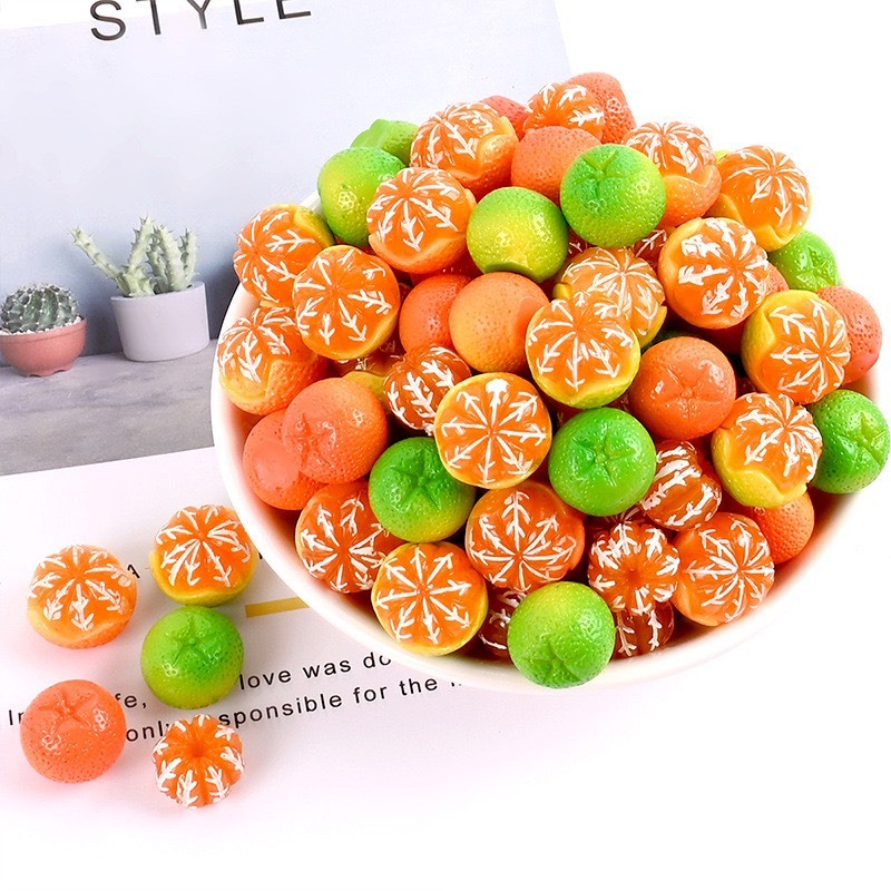 Charm 3D hình quả quýt làm trang trí D.I.Y