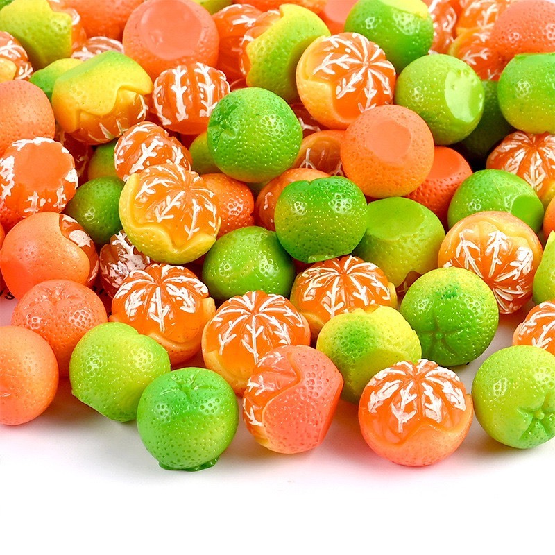 Charm 3D hình quả quýt làm trang trí D.I.Y