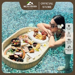 Khay Nổi Bể Bơi Mây Nhựa Cao Cấp Hình Oval, Sang Chảnh Và Xin Xò Relax Haven - Decor Bể Bơi, Homestay, Khách Sạn/HCM