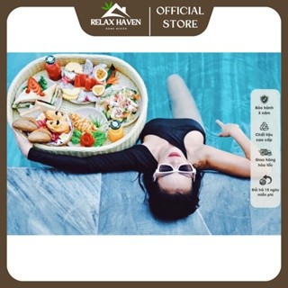 Khay Nổi Bể Bơi Mây Nhựa Cao Cấp Hình Oval, Sang Chảnh Và Xin Xò Relax Haven - Decor Bể Bơi, Homestay, Khách Sạn/HCM