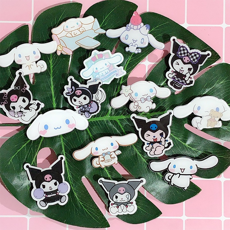 Combo 10 Huy hiệu ghim pin cài áo Sanrio kuromi cực kì dễ thương 3cm 4cm