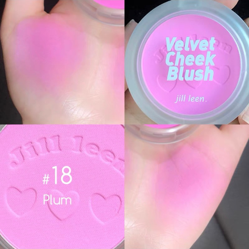 Phấn Má Hồng Jill Leen Velvet Cheek Blush Đơn Sắc Chất Lì Lâu Trôi Tự Nhiên  3g