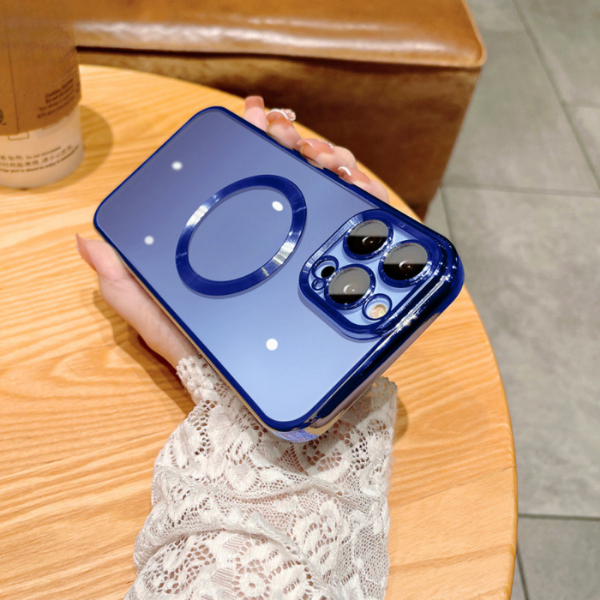 Ốp điện thoại từ tính trong suốt Kolead P41 có viền camera sang trọng dành cho các dòng iphone 11 12 13 14 15 Pro Promax