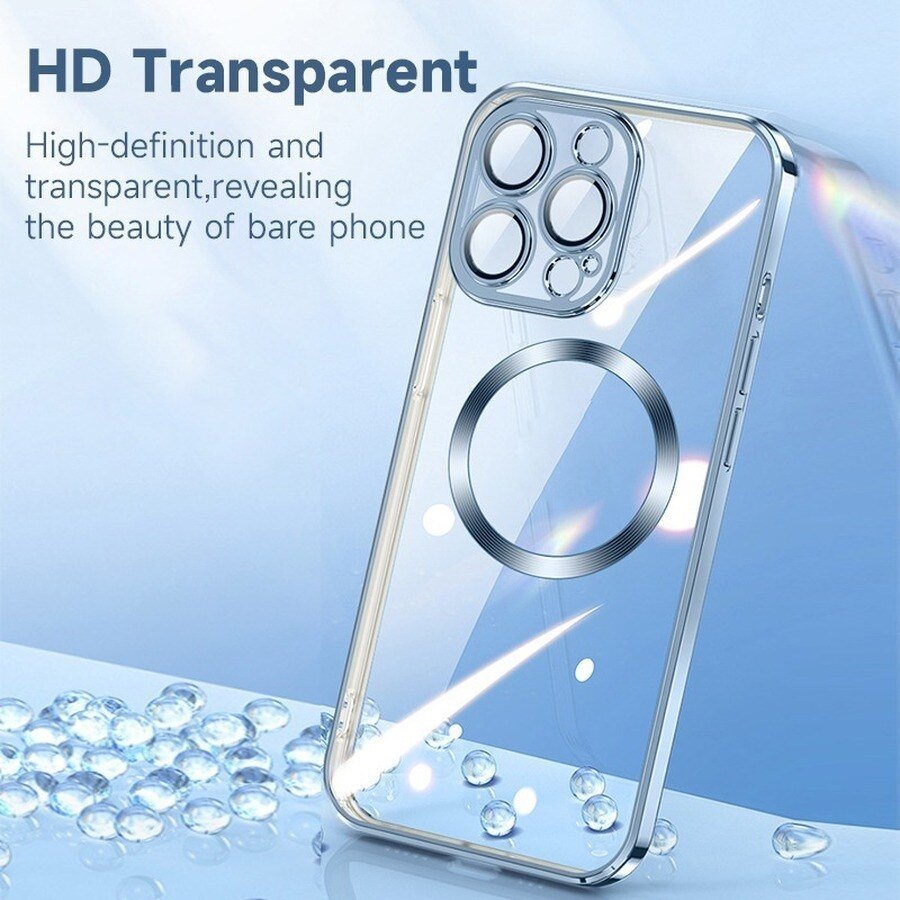 Ốp điện thoại từ tính trong suốt Kolead P41 có viền camera sang trọng dành cho các dòng iphone 11 12 13 14 15 Pro Promax