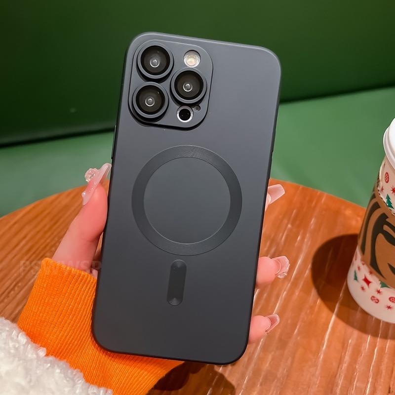 Ốp điện thoại chống bám vân KOLEAD P36 hỗ trợ sạc từ tính, bảo vệ camera dành cho iphone 11 12 13 14 15 Promax
