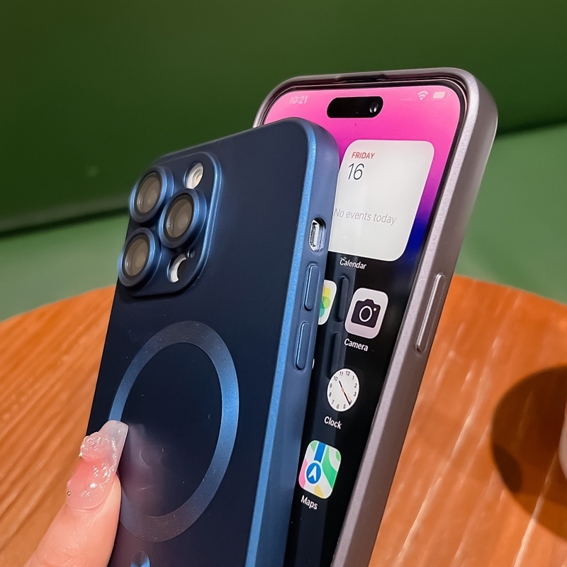 Ốp điện thoại chống bám vân KOLEAD P36 hỗ trợ sạc từ tính, bảo vệ camera dành cho iphone 11 12 13 14 15 Promax