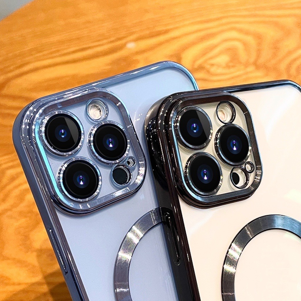 Ốp điện thoại từ tính trong suốt Kolead P41 có viền camera sang trọng dành cho các dòng iphone 11 12 13 14 15 Pro Promax