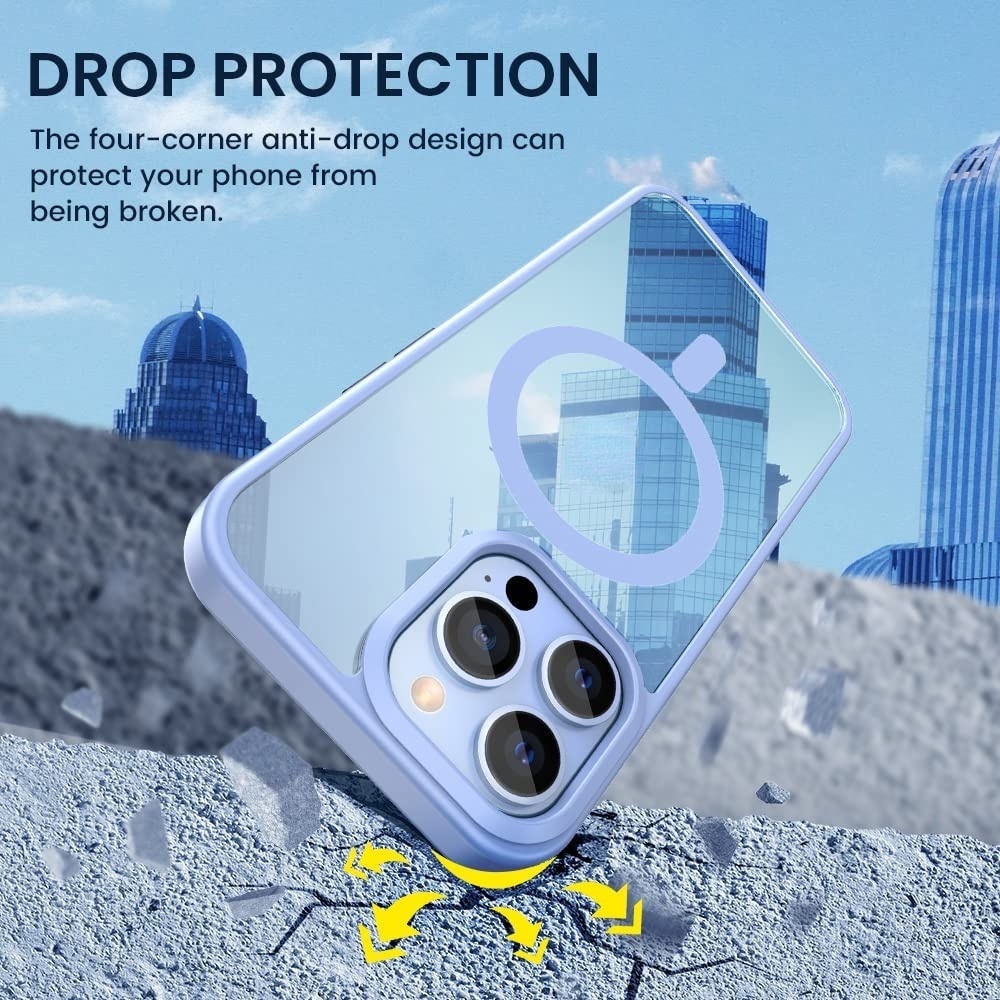 Ốp điện thoại viền màu KOLEAD P46 hỗ trợ sạc từ tính, chống va đập dành cho các dòng iphone 11 12 13 14 15 Pro Promax