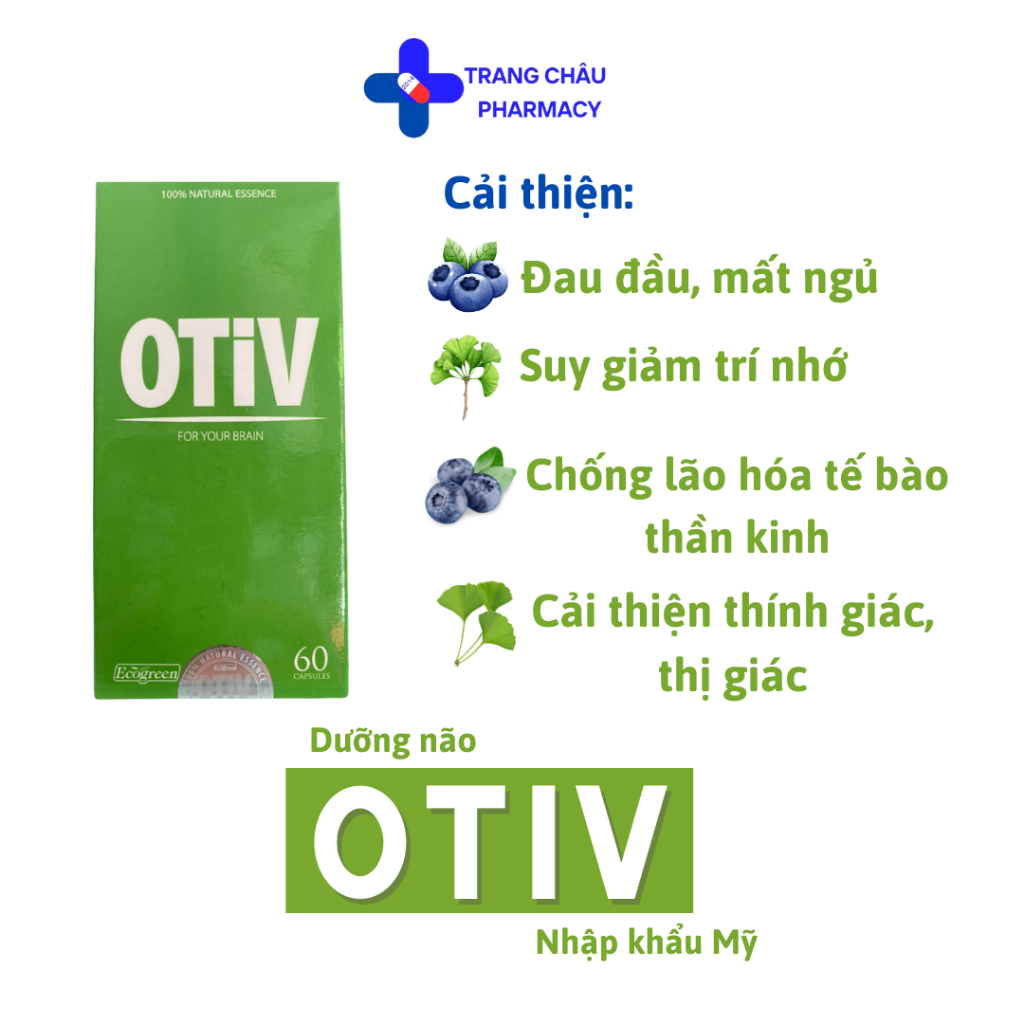 Viên uống OTIV bổ não Chai 30 viên, 60 viên | Shopee Việt Nam