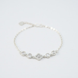 Lắc tay bạc LAMY Floral Lucky Stone Bracelet Silver 2214