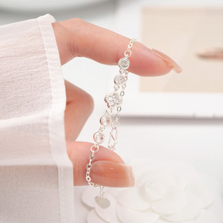 Lắc tay bạc LAMY Floral Lucky Stone Bracelet Silver 2214
