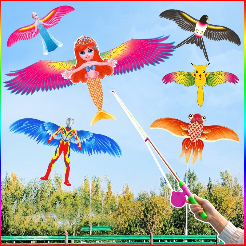 [TẶNG DÂY+ CẦN CÂU] Diều cần câu cho bé size to 50cm - Diều cho bé vui chơi thỏa thích ngày hè