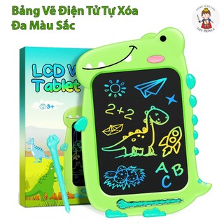 Bảng Vẽ Điện Tử Tự Xóa Dạ Quang Đa Sắc Màu Hình Cá Sấu Đáng Yêu Và Kỳ Lân Unicorn 10 Inch Tặng Kèm Pin - Bảng Tập Viết