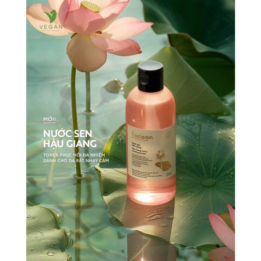 Ảnh Toner nước cân bằng da SEN Hậu Giang cocoon 310ml - VEGAN - Mỹ phẩm thuần chay 4