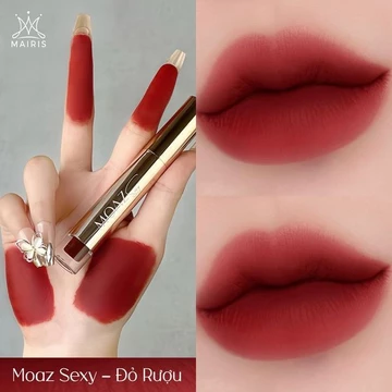 [Đỏ rượu Sexy] Son Moaz công nghệ chống trôi Hàn Quốc - Mairis