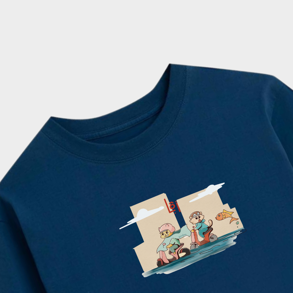 Áo thun Oversize cotton unisex nam nữ Goodore BST Phố Thị mẫu Lội thoáng mát năng động thiết kế độc đáo