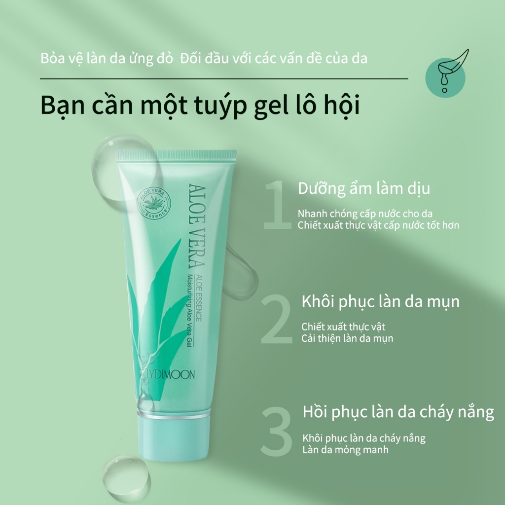 Gel lô hội Gel dưỡng ẩm Aloe Vera Body Gel 40G Kiểm soát dầu Trẻ hóathành phần thảo mộc tự nhiên