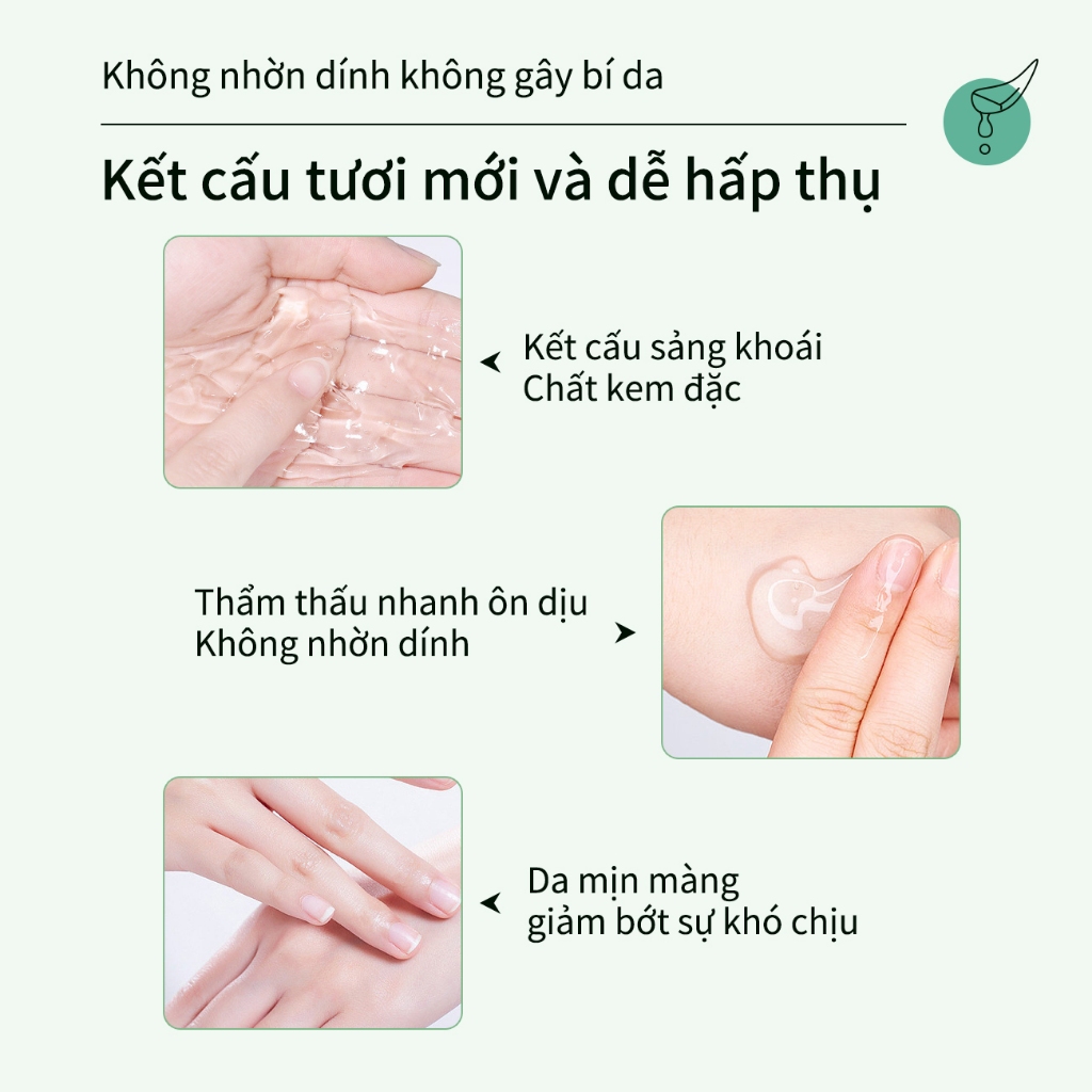 Gel lô hội Gel dưỡng ẩm Aloe Vera Body Gel 40G Kiểm soát dầu Trẻ hóathành phần thảo mộc tự nhiên
