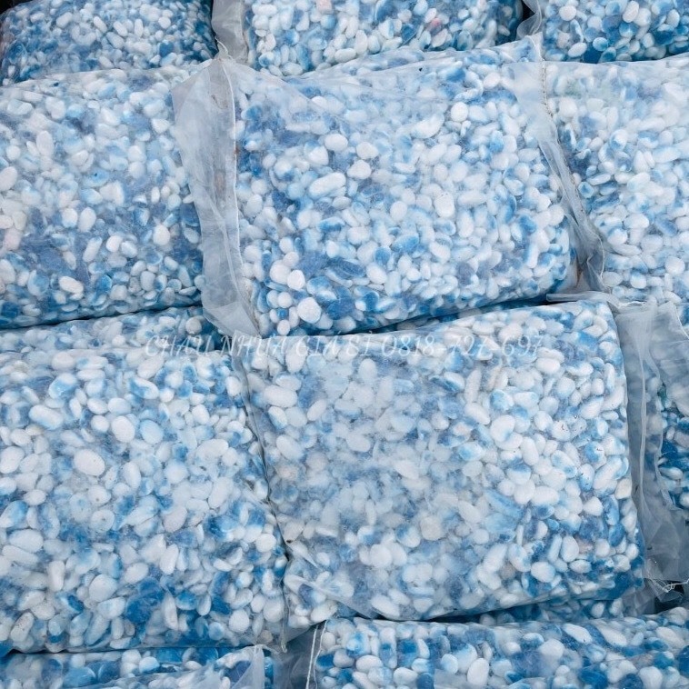 1 KG Sỏi ( Đá ) đủ màu không phai trang trí bề mặt chậu cây, bể cá, thủy