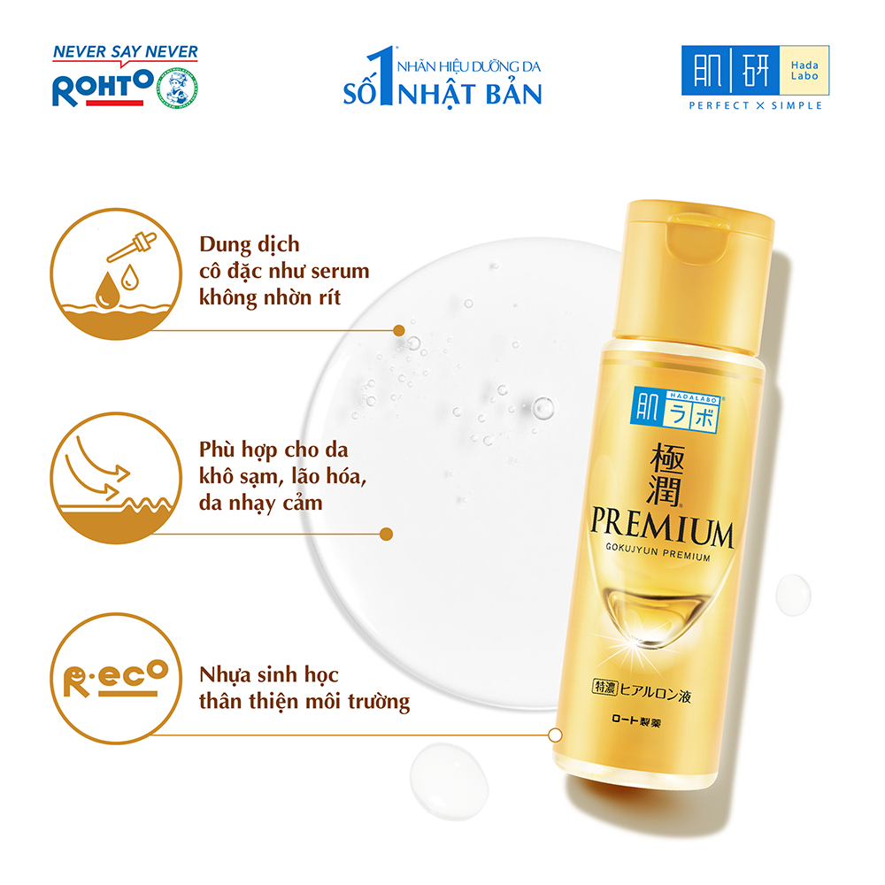 Ảnh Dung dịch dưỡng ẩm cao cấp, dưỡng da căng mượt Hada Labo Gokujyun Premium Hydrating Lotion 170ml 3