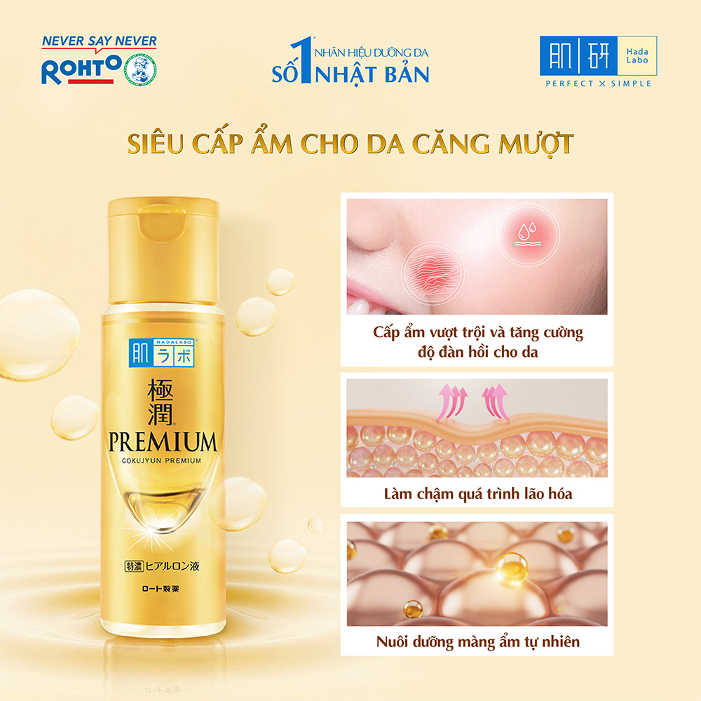 Ảnh Dung dịch dưỡng ẩm cao cấp, dưỡng da căng mượt Hada Labo Gokujyun Premium Hydrating Lotion 170ml 4