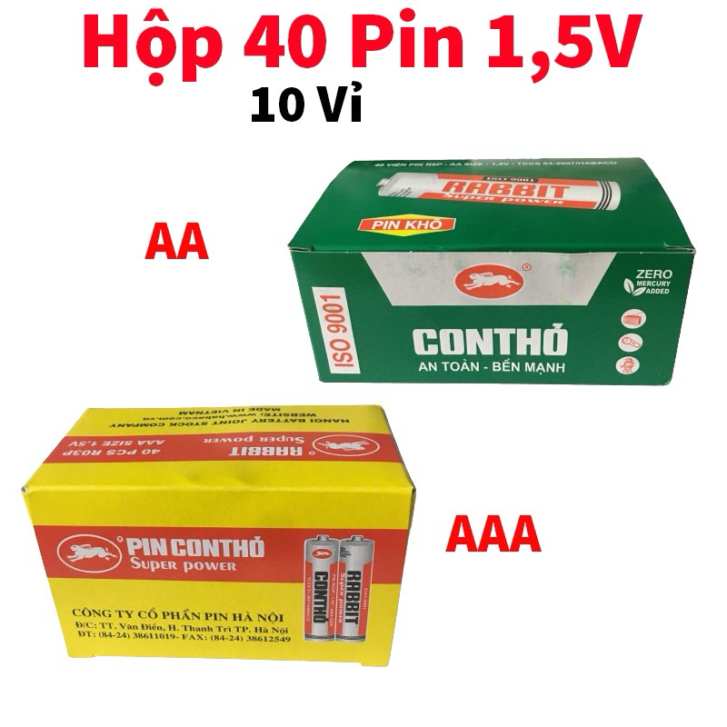 Pin tiểu con thỏ 1,5 V loại to AA và loại nhỏ AAA 1 vỉ 4 viên | Shopee ...