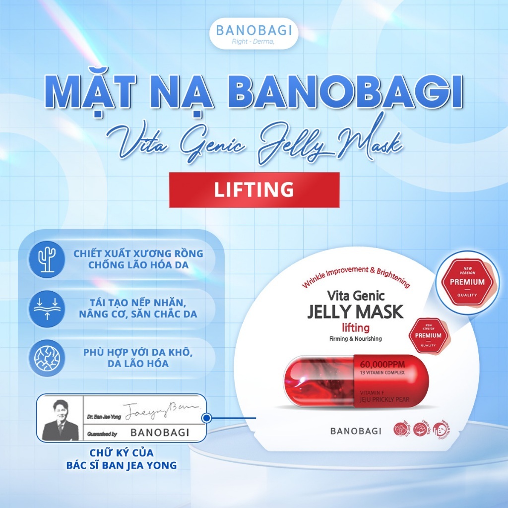 Ảnh Combo 10 Mặt Nạ BANOBAGI Bổ Sung Vitamin, Tái Tạo Làn Da Sáng Ngời Victa Genic 30ml x10 4