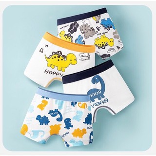 [BT22 Quần hộp cao cấp] Quần sịp bé trai, quần lót trẻ em nam, đồ bơi bé trai cotton loại 1 hình khủng long sắc màu