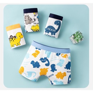[BT22 Quần hộp cao cấp] Quần sịp bé trai, quần lót trẻ em nam, đồ bơi bé trai cotton loại 1 hình khủng long sắc màu