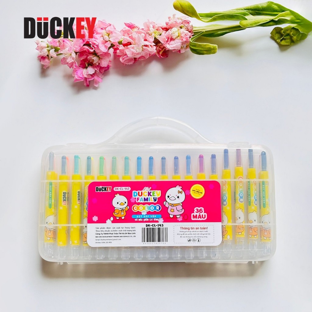 Product image Sáp vặn Duckey CL140 - Sáp màu 12/18/24/36 màu sắc khác nhau. Phù hợp với học sinh sử dụng. 6