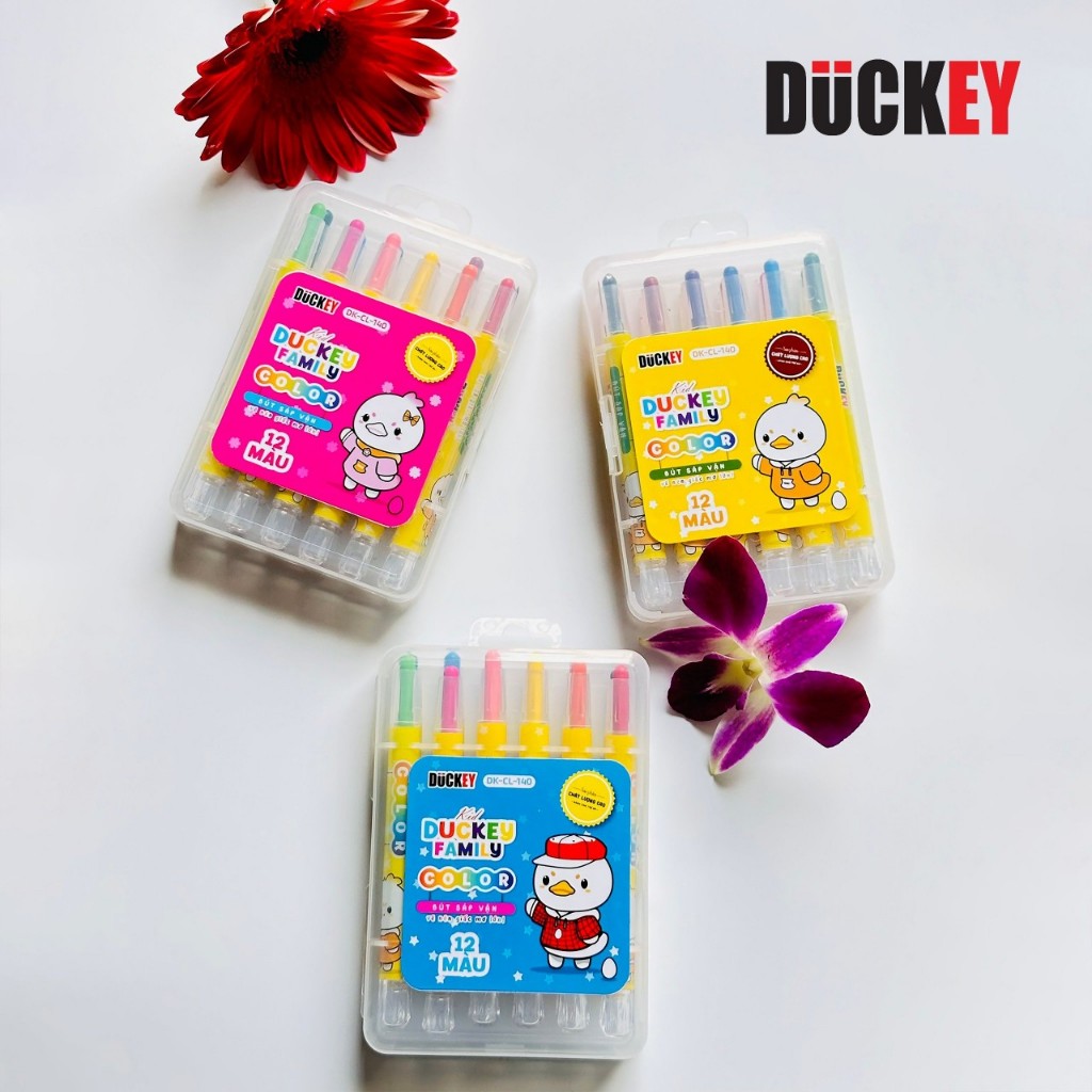 Product image Sáp vặn Duckey CL140 - Sáp màu 12/18/24/36 màu sắc khác nhau. Phù hợp với học sinh sử dụng. 3