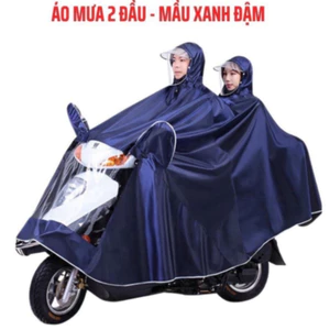 Áo Mưa Đi Xe Máy, Áo Mưa Phản Quang Có Kính Che Mưa 1 Người Và 2 Người Cỡ Lớn Che Mưa Siêu Rông ( didooglt )