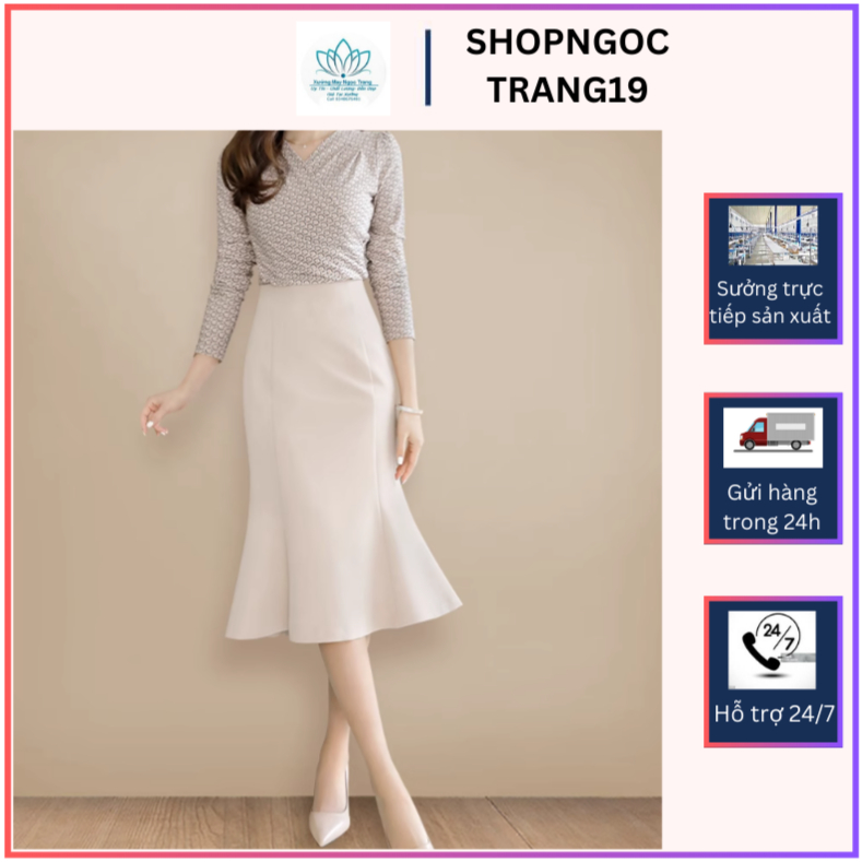 Chân Váy Đuôi Cá Tôn Dáng Thiết Kế 7 Mảnh_Thời Trang Hè Thu 2024_SHOPNGOCTRANG19