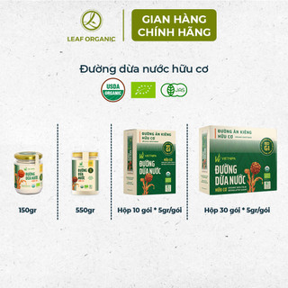 Đường dừa nước hữu cơ VietNipa Chính Hãng dạng hộp, hũ thủy tinh