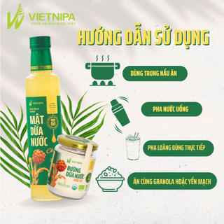 Đường dừa nước hữu cơ VietNipa Chính Hãng dạng hộp, hũ thủy tinh